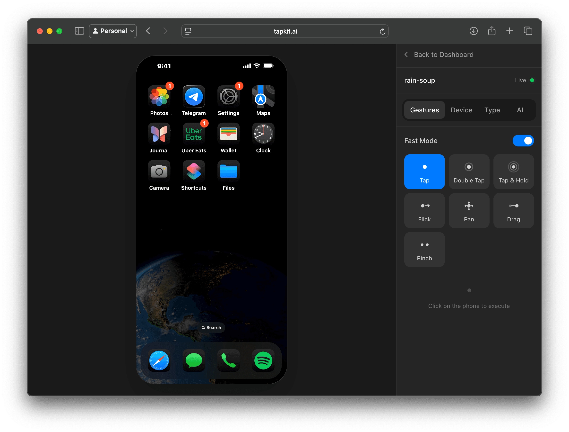TapKit MCP iPhone automation tools